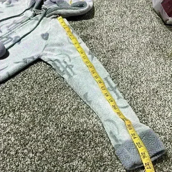 Harry Potter One Piece Pajamas Women Small Soft Fleece Wizard World Gray - Picture 3 of 8